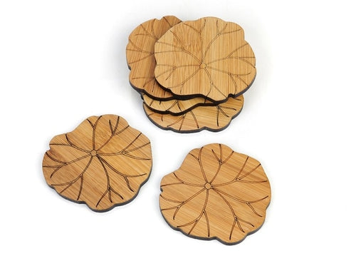 Bamboo Lotus Coasters
